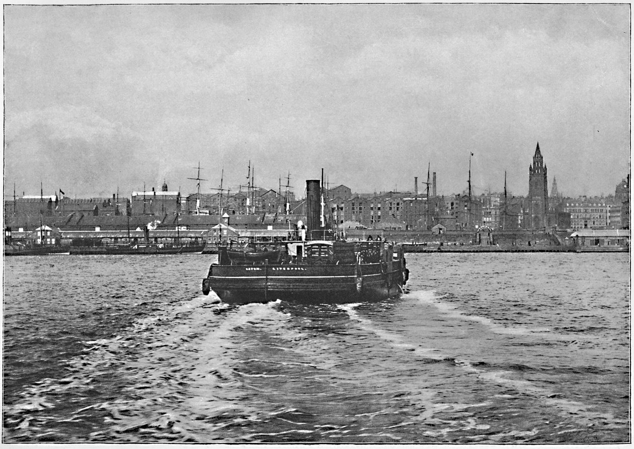 Liverpool, from the Mersey by Valentine and Sons Ltd