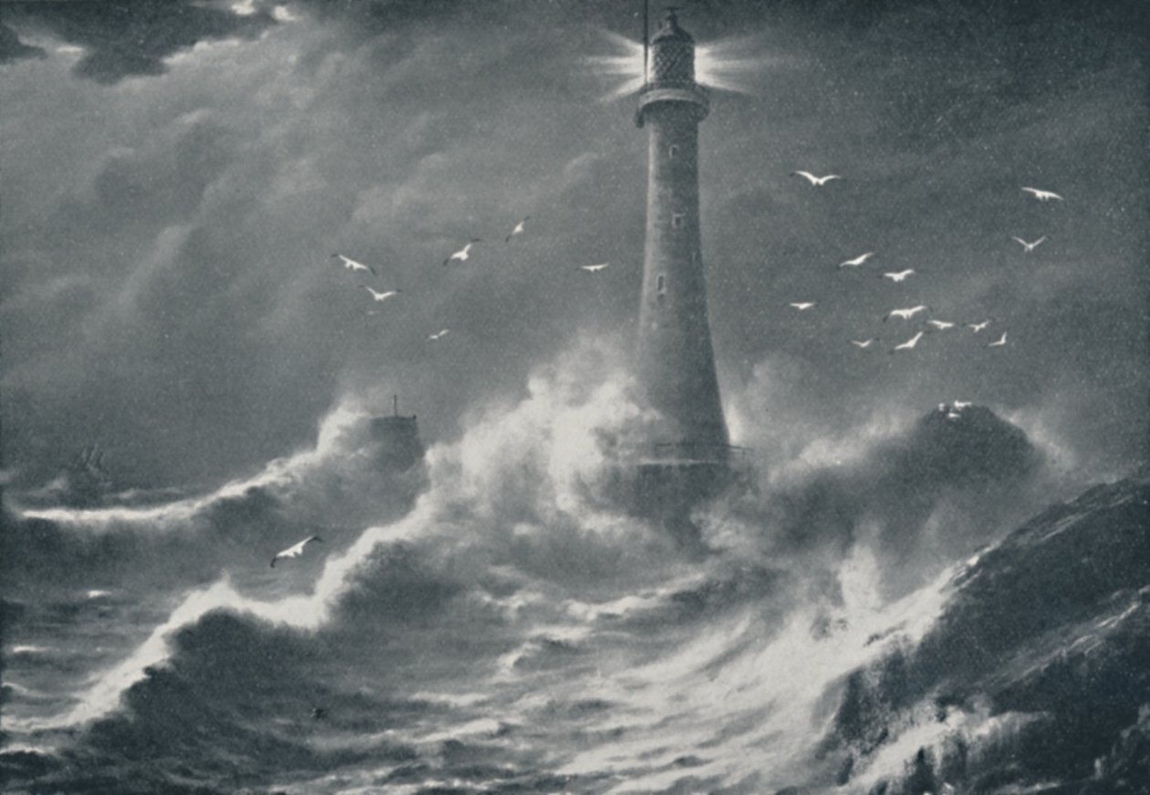 Eddystone Lighthouse by Valentine and Sons Ltd