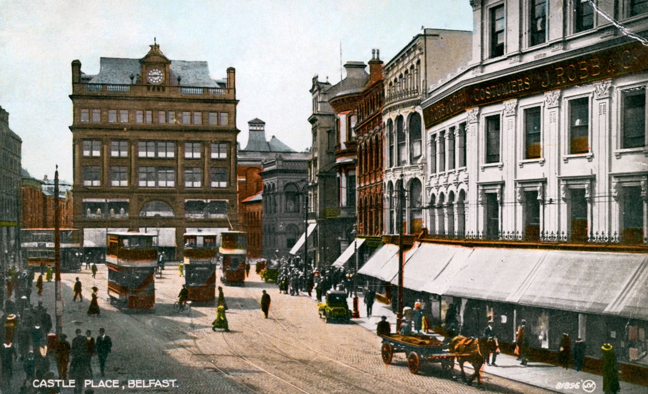 Castle Place, Belfast, early 20th century by Valentine and Sons Publishing Co