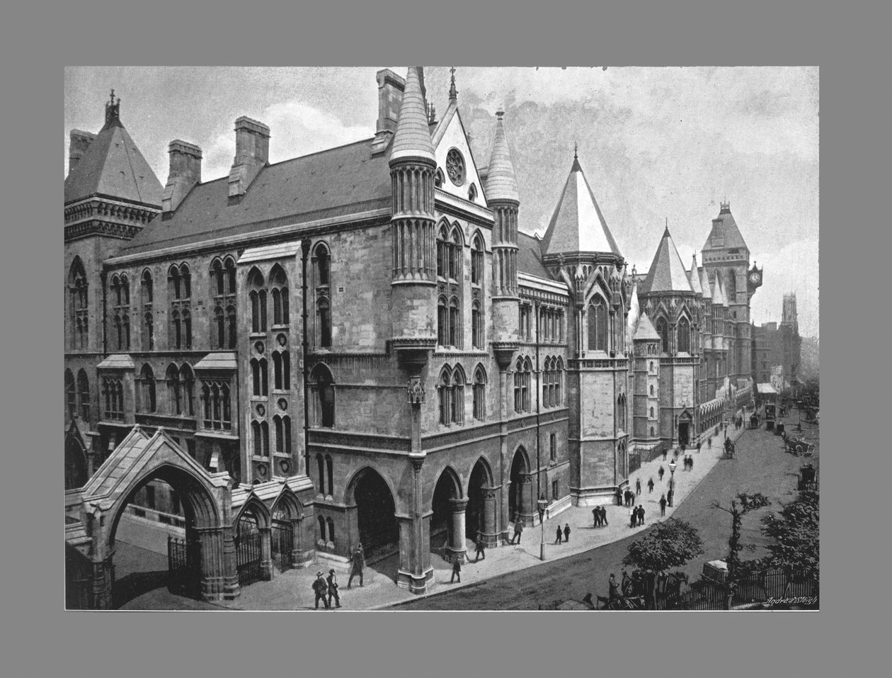 The New Law Courts, London, c. 1900 by Valentine and Sons Publishing Co
