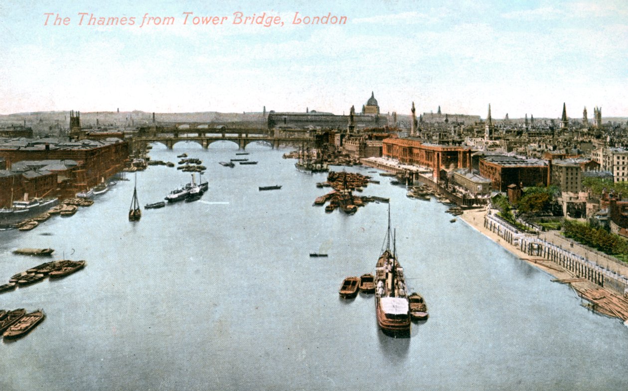 The River Thames, London, Early 20th Century by Valentine and Sons Publishing Co