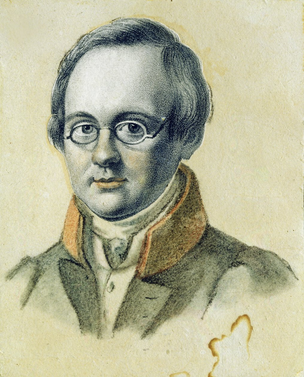 Portrait of Anton A. Delvig, 1830 by Valerian Platonovich Langer