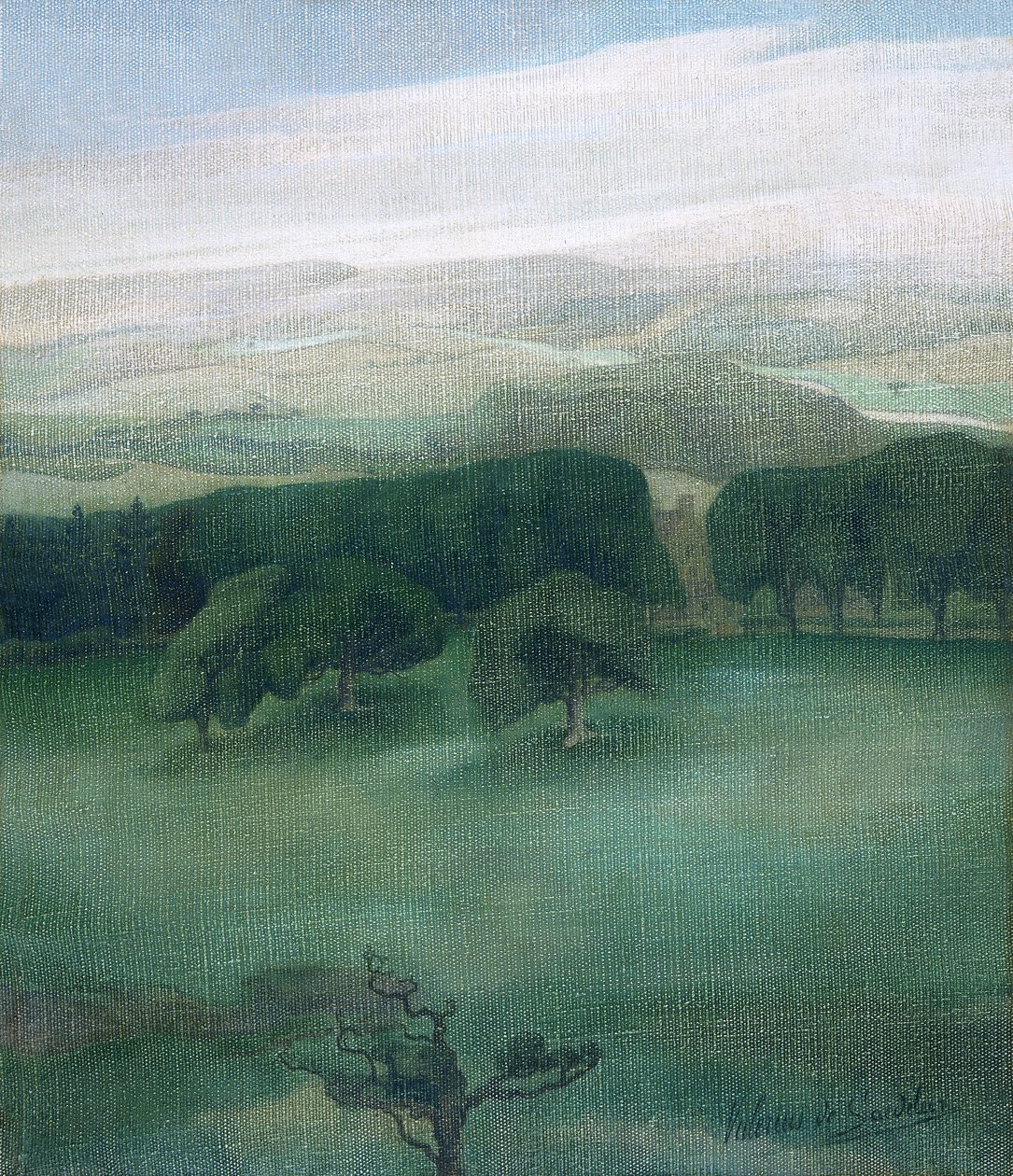 Mountains in Cardiganshire by Valerius de Saedeleer