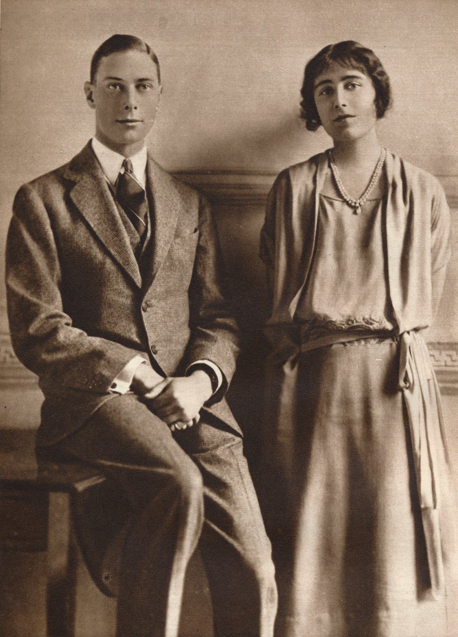 Lady Elizabeth Bowes Lyon and the Duke of York upon the Announcement of Their Engagement by Vandyk
