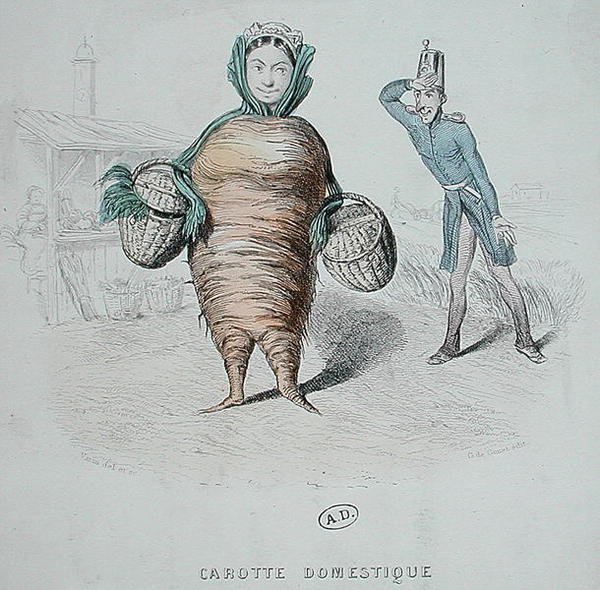 Cartoon of a Servant as a Carrot by Varin Varin