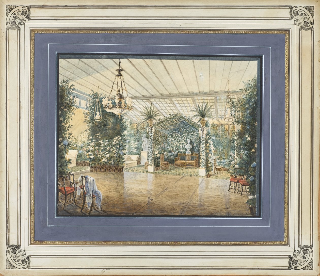 A Russian Winter Garden by Vasili Semenovich Sadovnikov