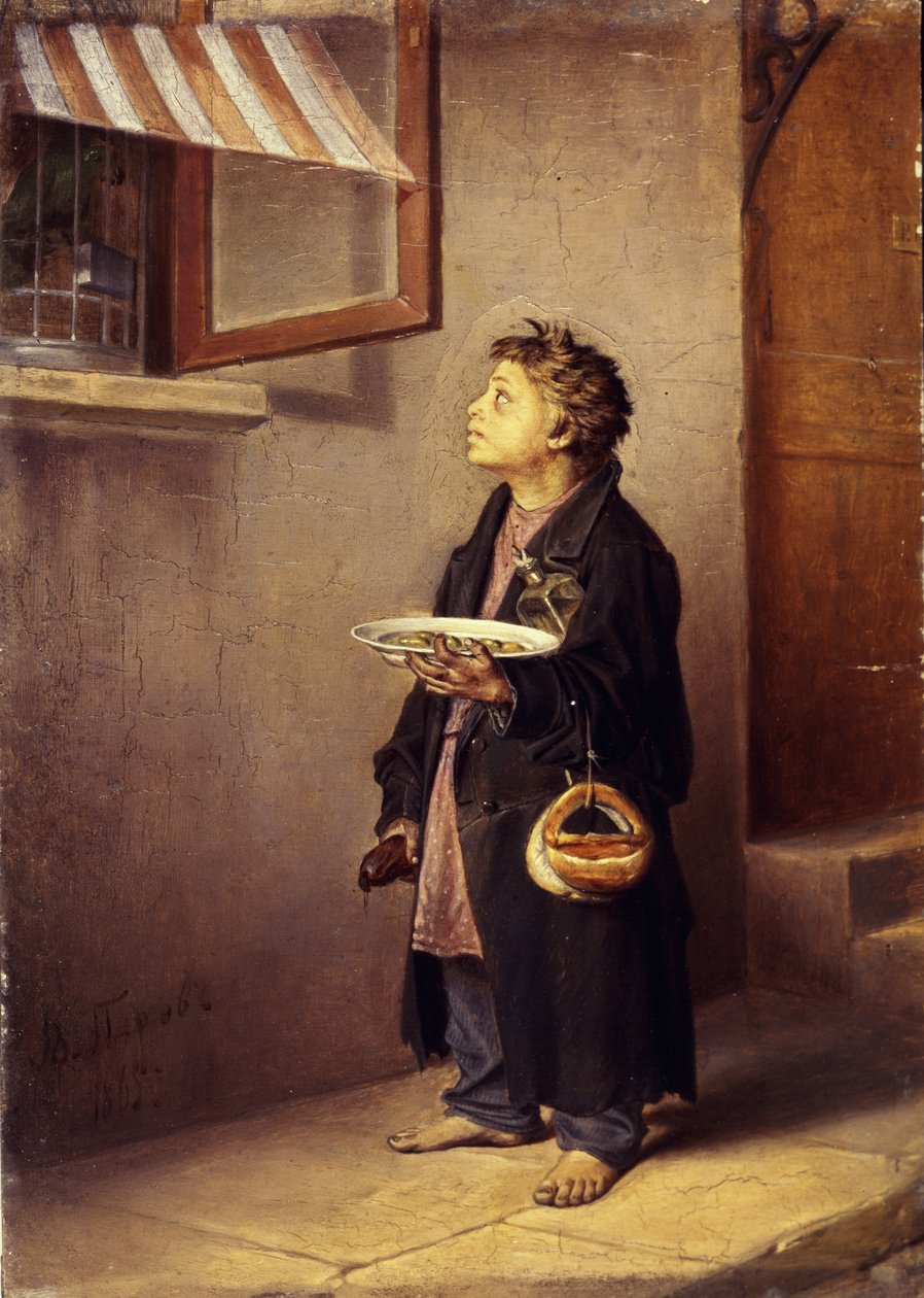 An Apprentice Watching a Parrot, 1865 by Vasili Grigorevich Perov