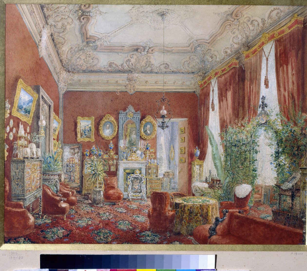 The Family Living Room in the Yusupov Palace in St. Petersburg by Vasili Semenovich Sadovnikov