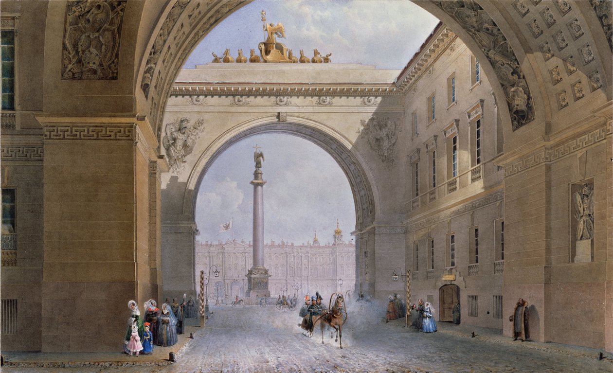 The Arch of the General Staff Building in Saint Petersburg by Vasili Semenovich Sadovnikov
