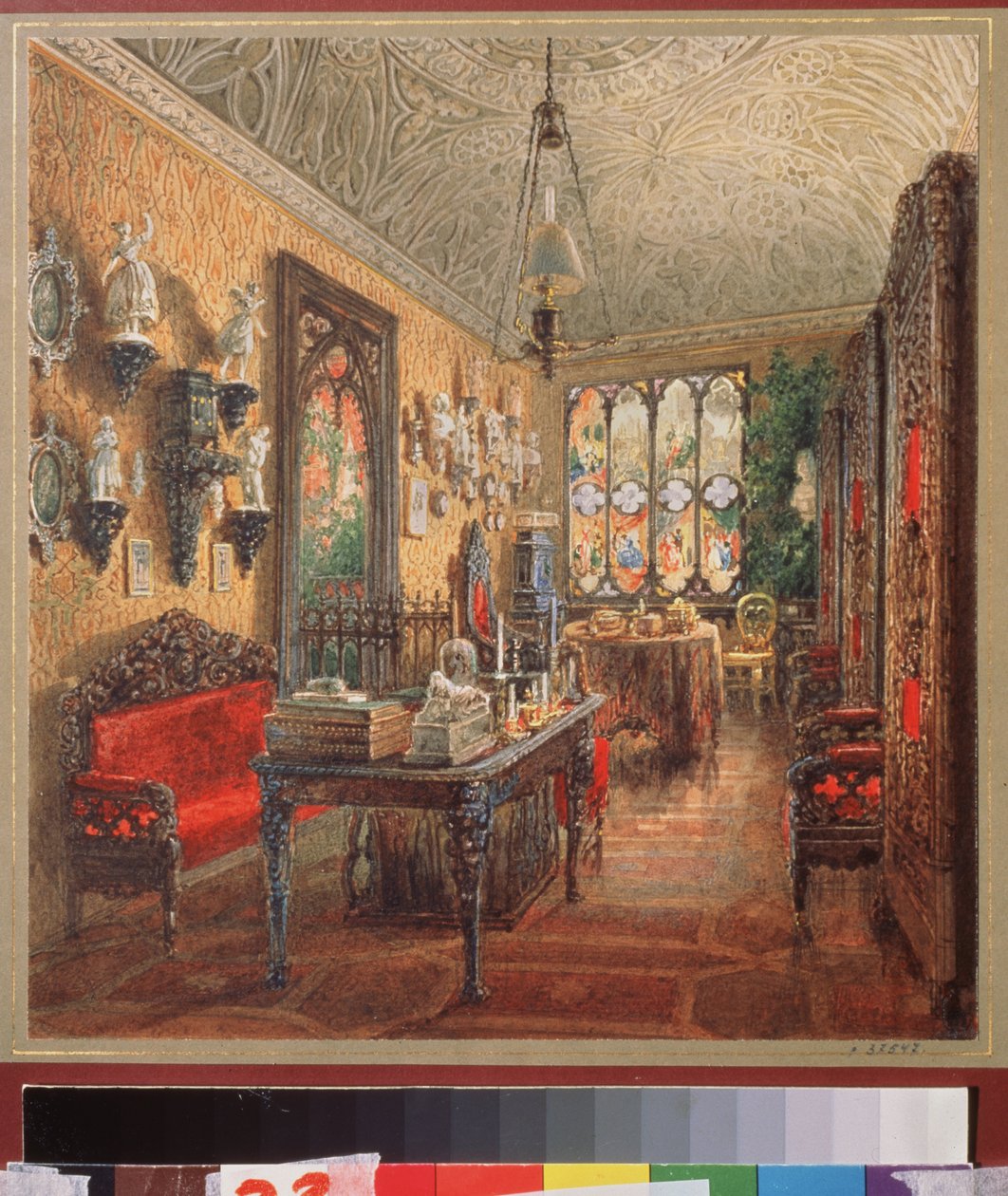 The Office in the Yusupov Palace in Saint Petersburg by Vasili Semenovich Sadovnikov