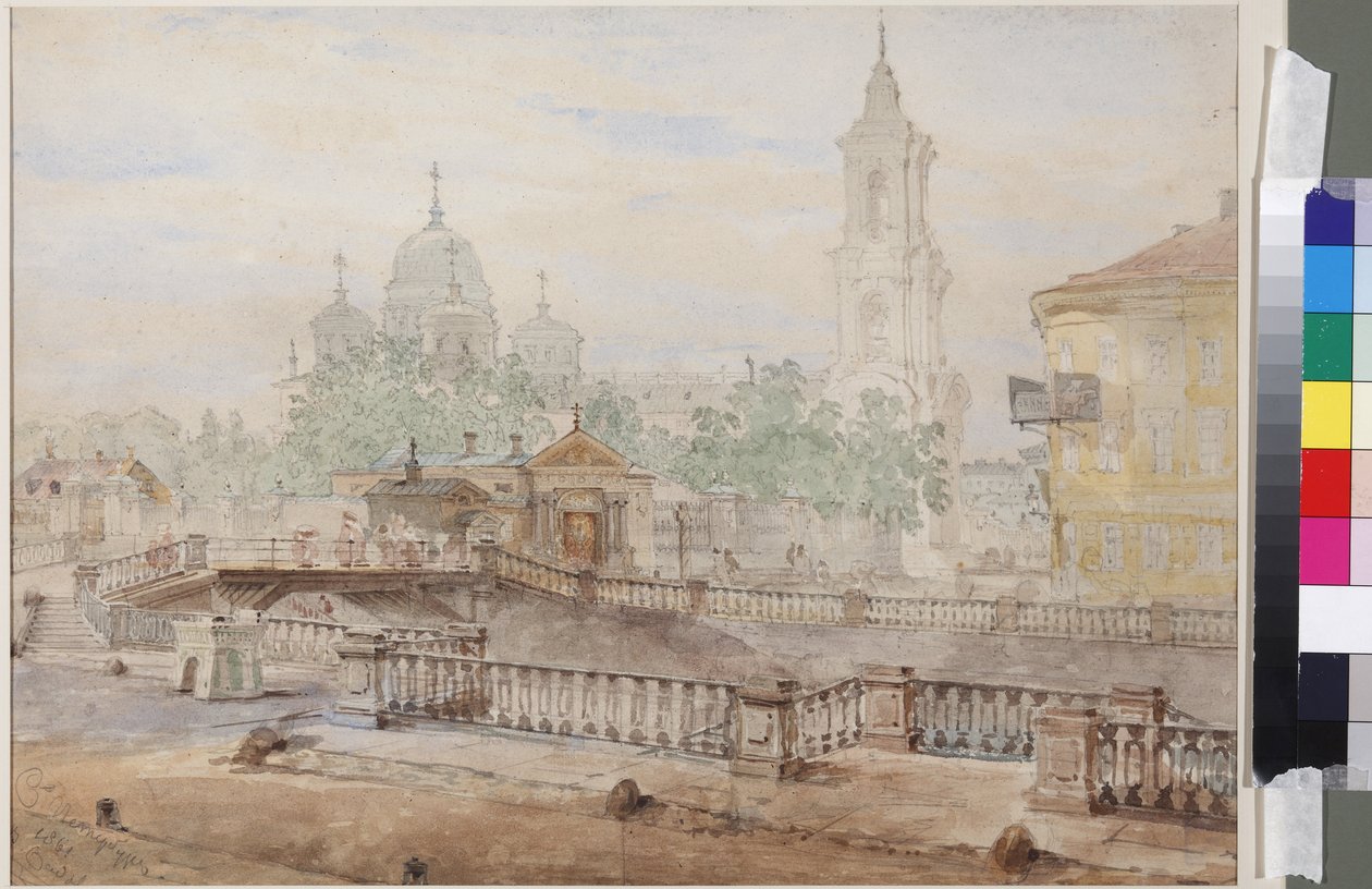The Voznesensky Bridge over the Catherine Canal, by Vasily Semyonovich Sadovnikov (1800-1879) by Vasili Semenovich Sadovnikov
