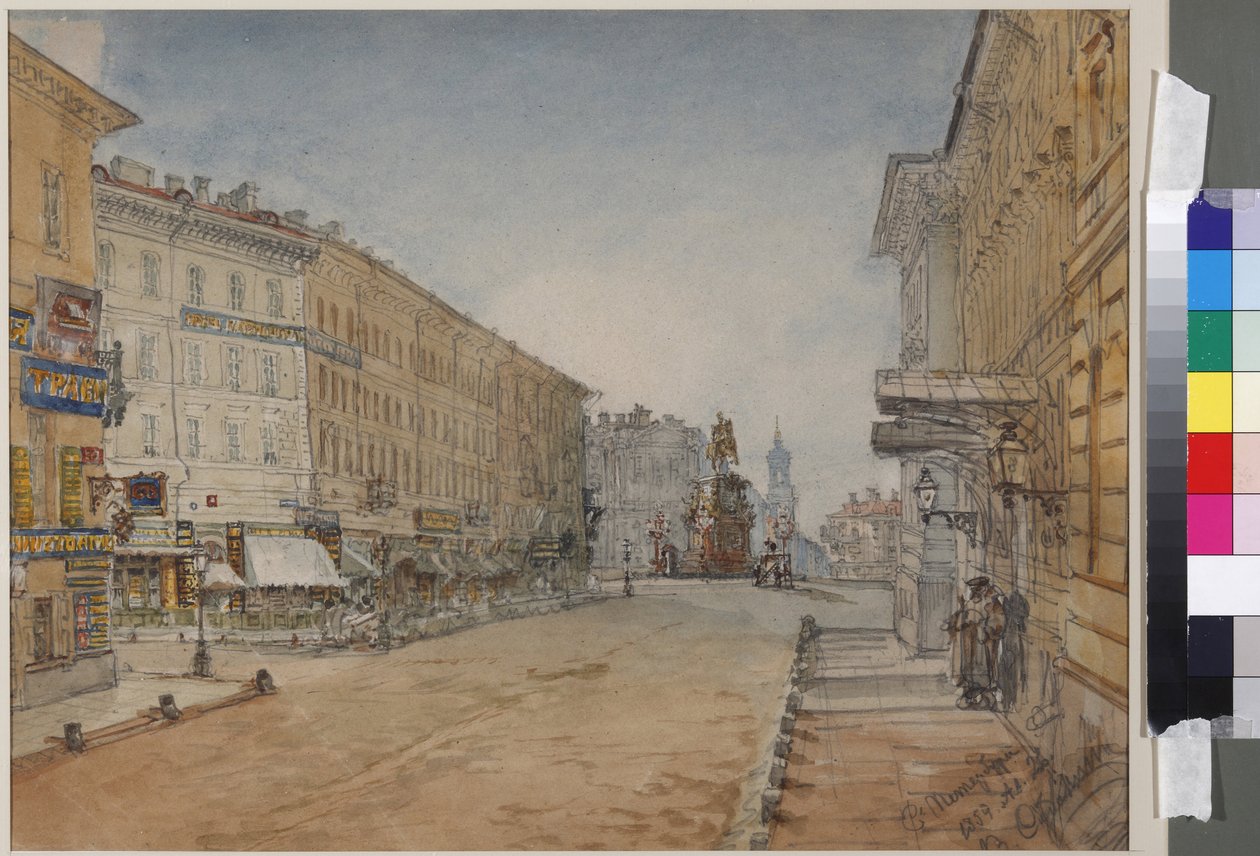 Voznesensky Prospekt in Saint Petersburg by Vasili Semenovich Sadovnikov
