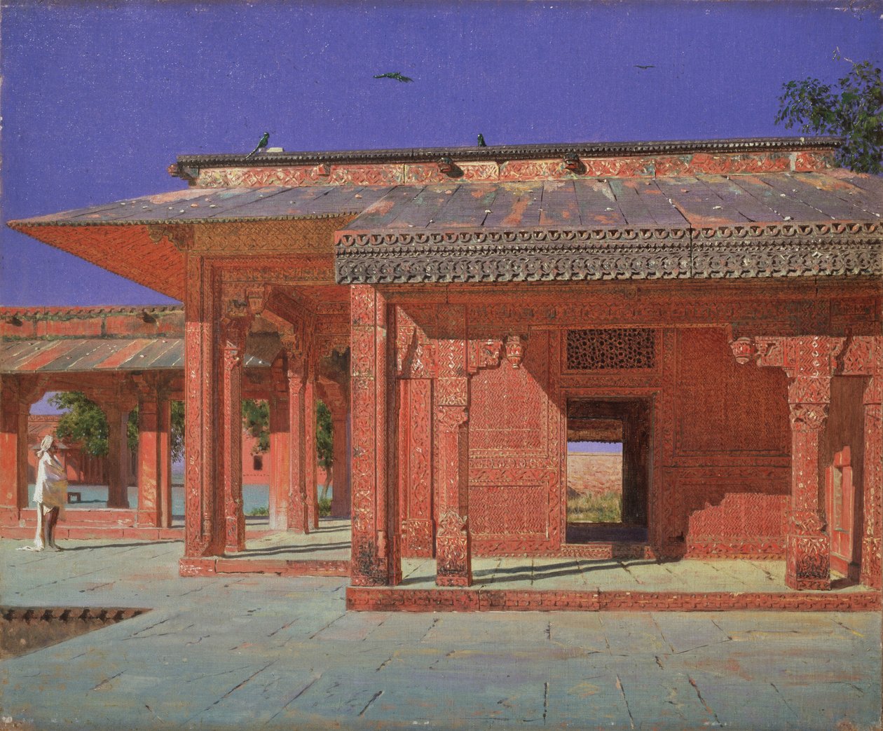 Courtyard of the Harem in the Fatehpur Sikri Imperial Palace by Vasili Vasilievich Vereshchagin