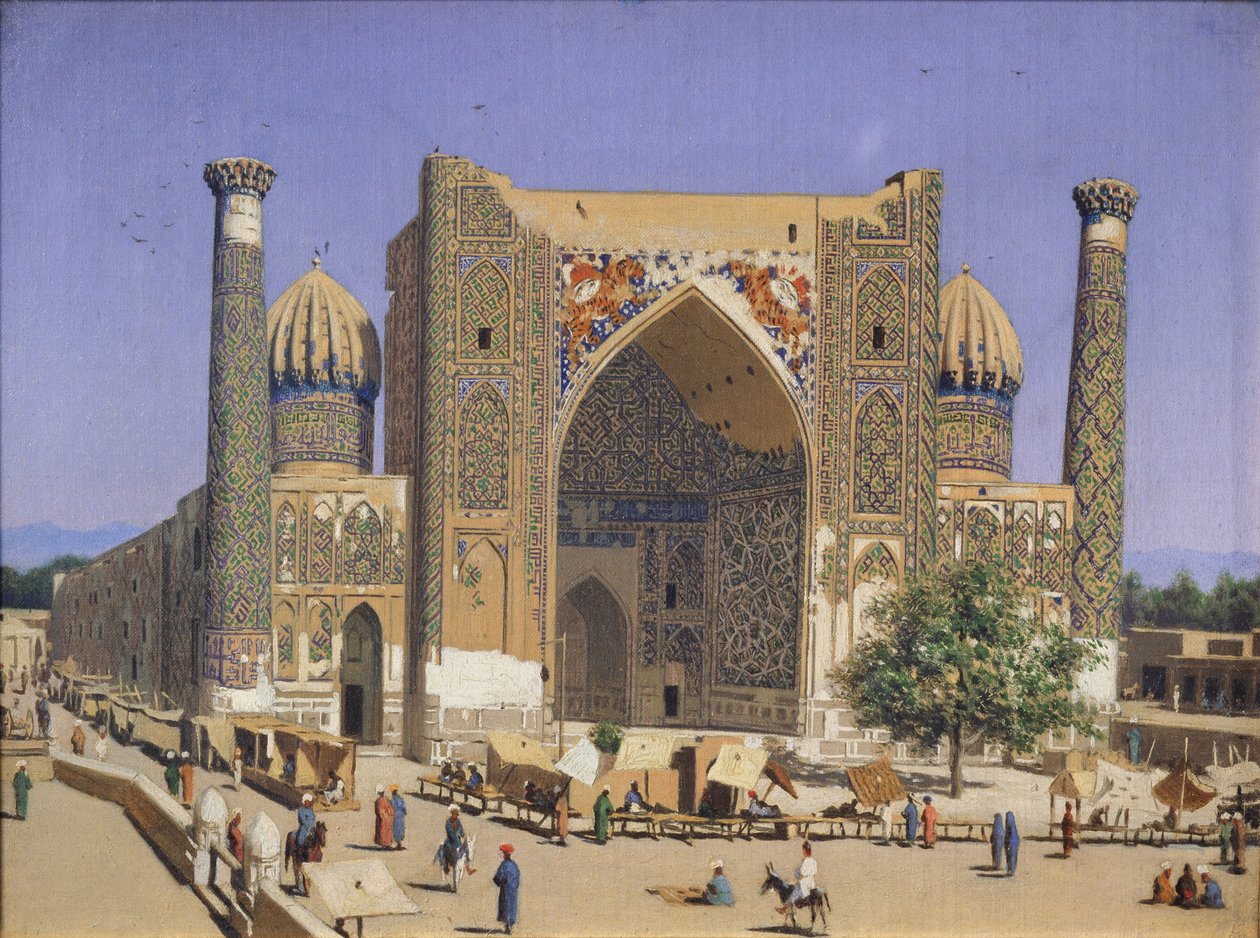 The Sherdar Madrasah at the Registan Square in Samarkand by Vasili Vasilievich Vereshchagin