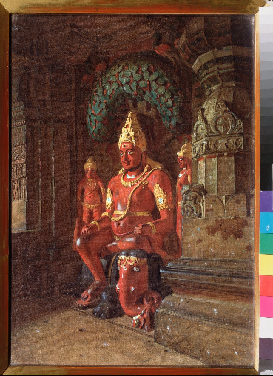 A Vishnu Statue in the Indra Temple by Vasili Vasilievich Vereshchagin