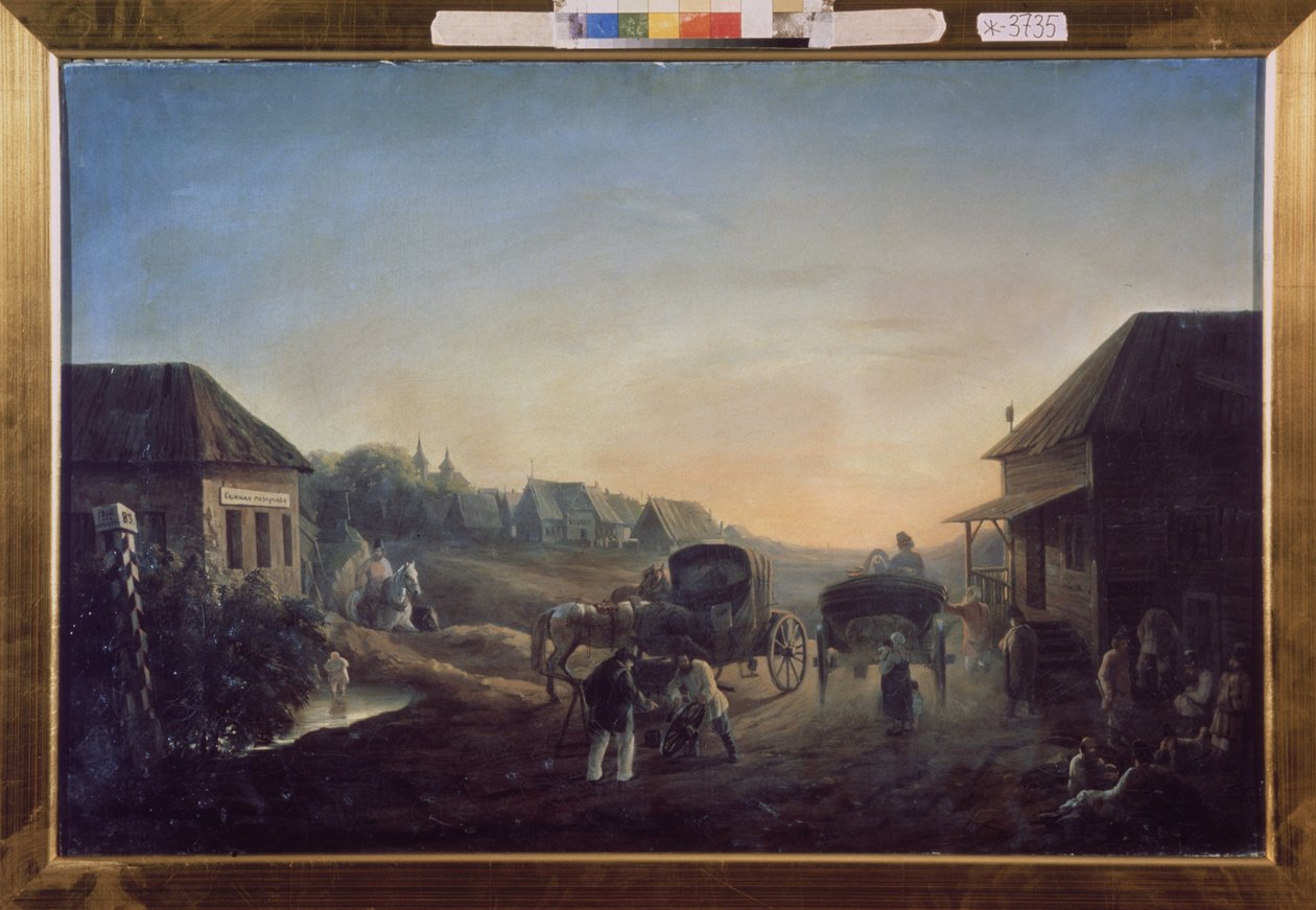 Stagecoach Station by Vasili Vasilyevich Samoylov