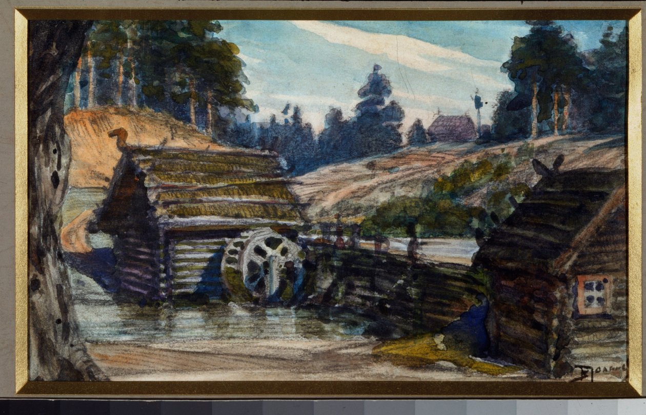 Stage Design for the Opera Rusalka by Alexandre Dargomyzhsky by Vasilij Dmitrievich Polenov