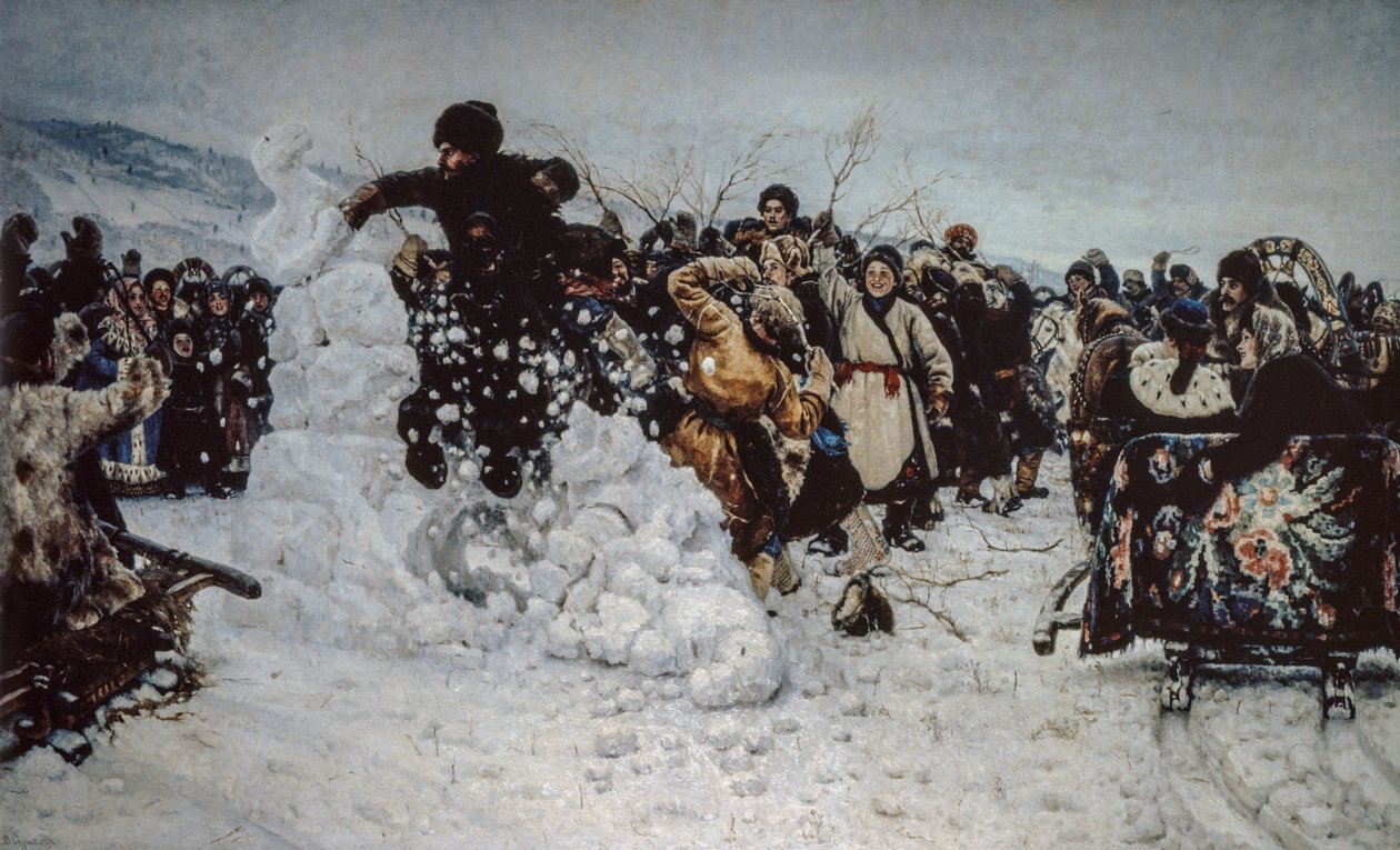 Snowstorm on the Fortress by Vasilij Ivanovic Surikov