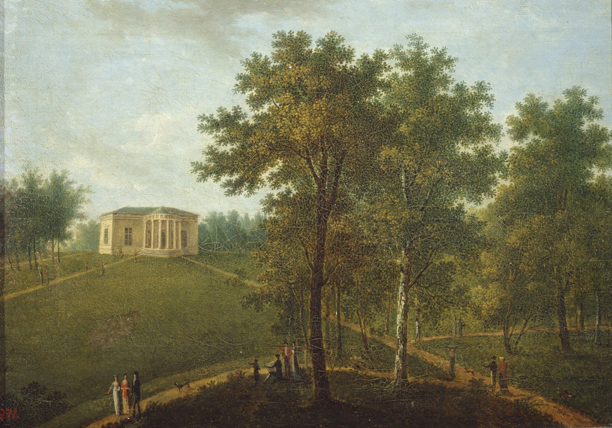 Temple of Truth. View in the Park of Kurakin Estate Nadezhdino, End 1790s by Vasily Petrovich Prichetnikov