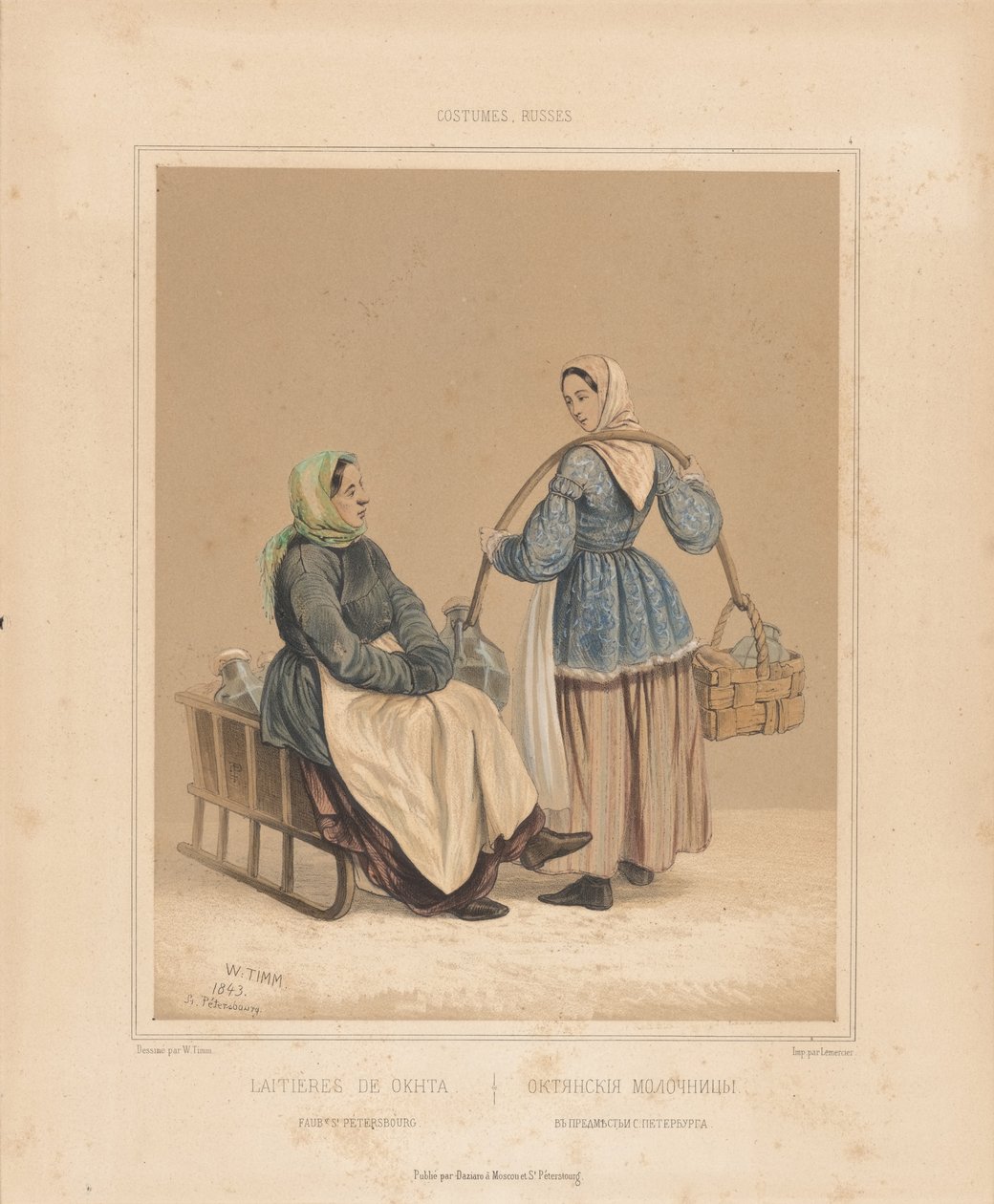 Dairywomen in Okhta by Georg Wilhelm Timm