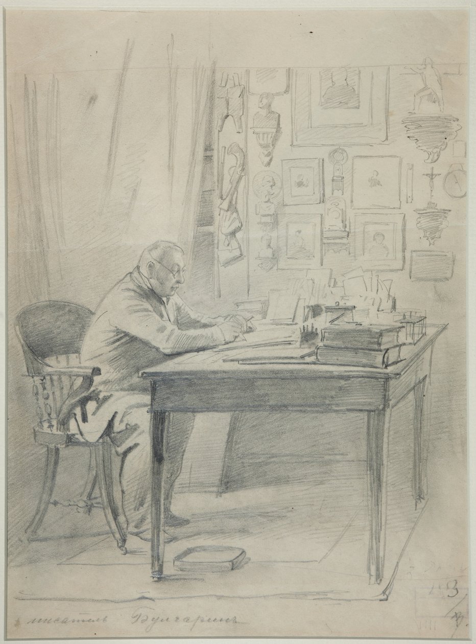 Portrait of the Author Faddei Bulgarin by Georg Wilhelm Timm