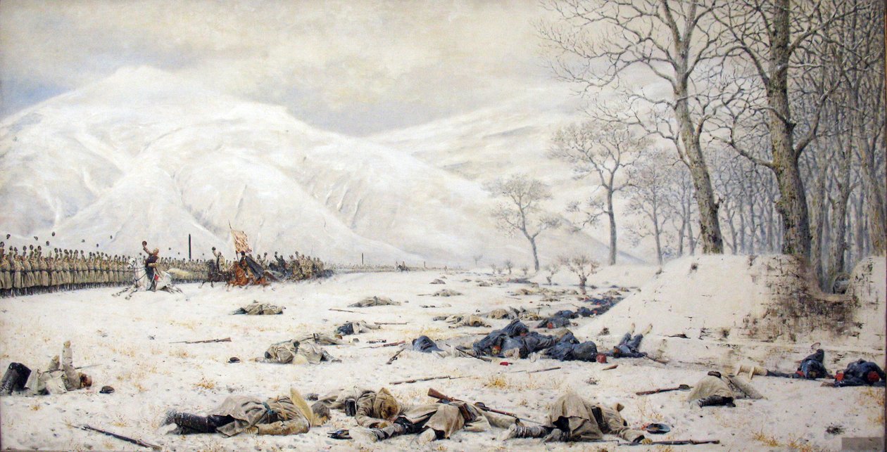 Battlefield at the Shipka Pass by Vasily Vereshchagin