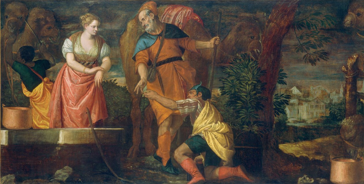 Rebecca at the Well by Veronese and Workshop