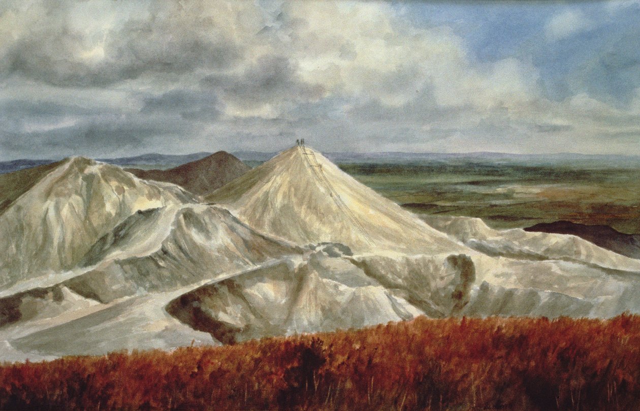 Cornish Landscape - China Clay Quarries at St. Austell by Vic Trevett