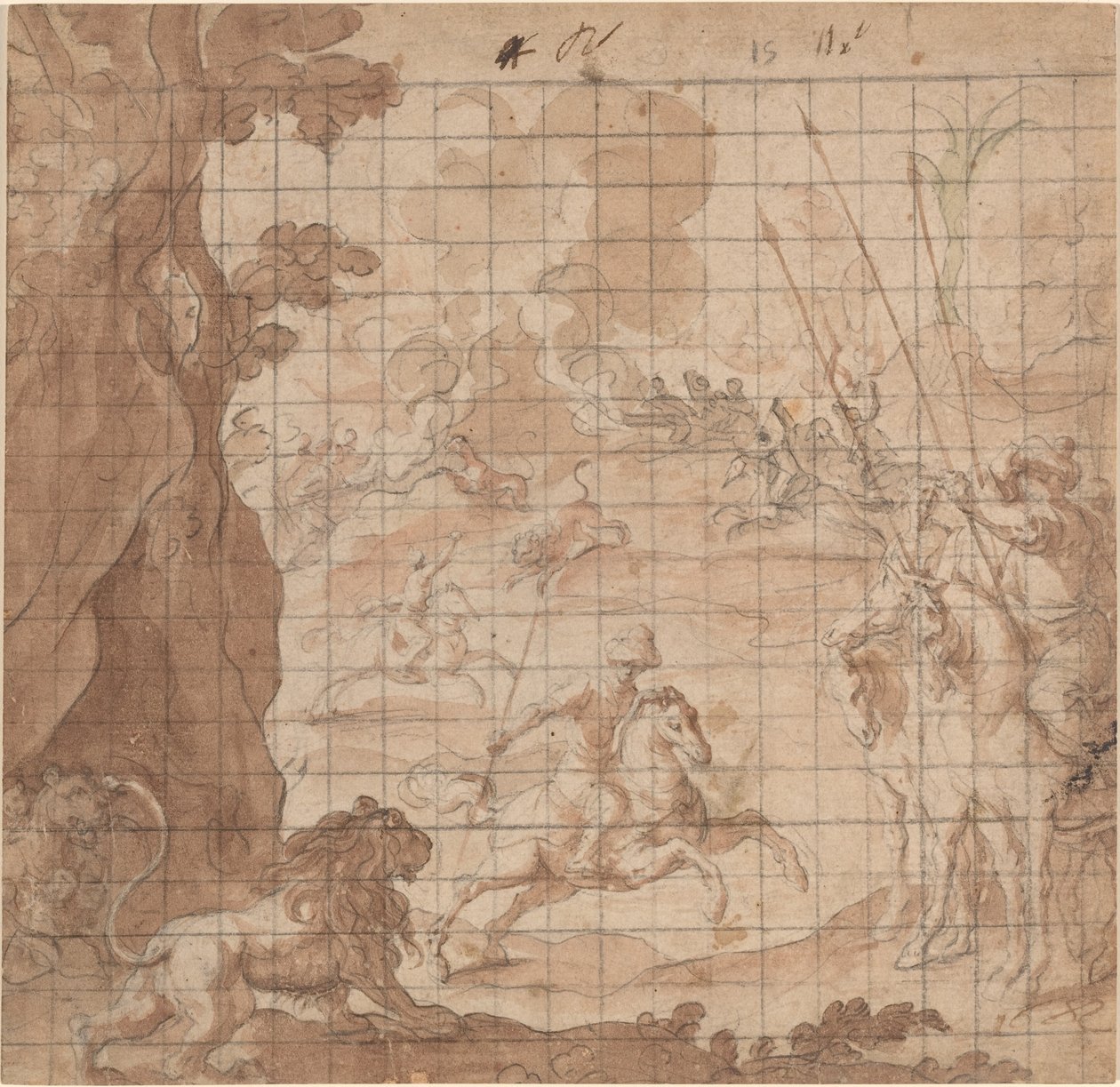 The Lion Hunt by Vicencio Carducho