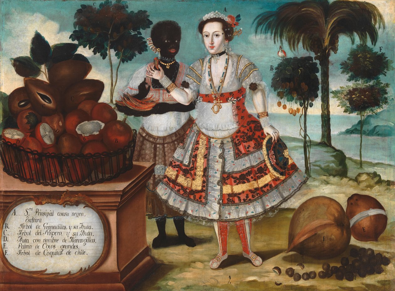 Noble Woman with Her Black Slave by Vicente Alban