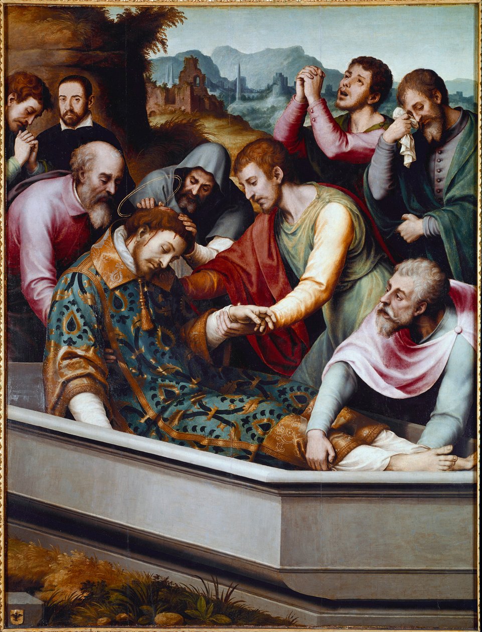 The Tomb of St. Stephen, Christian Martyr by Vicente Juan (c.1510 79) Macip