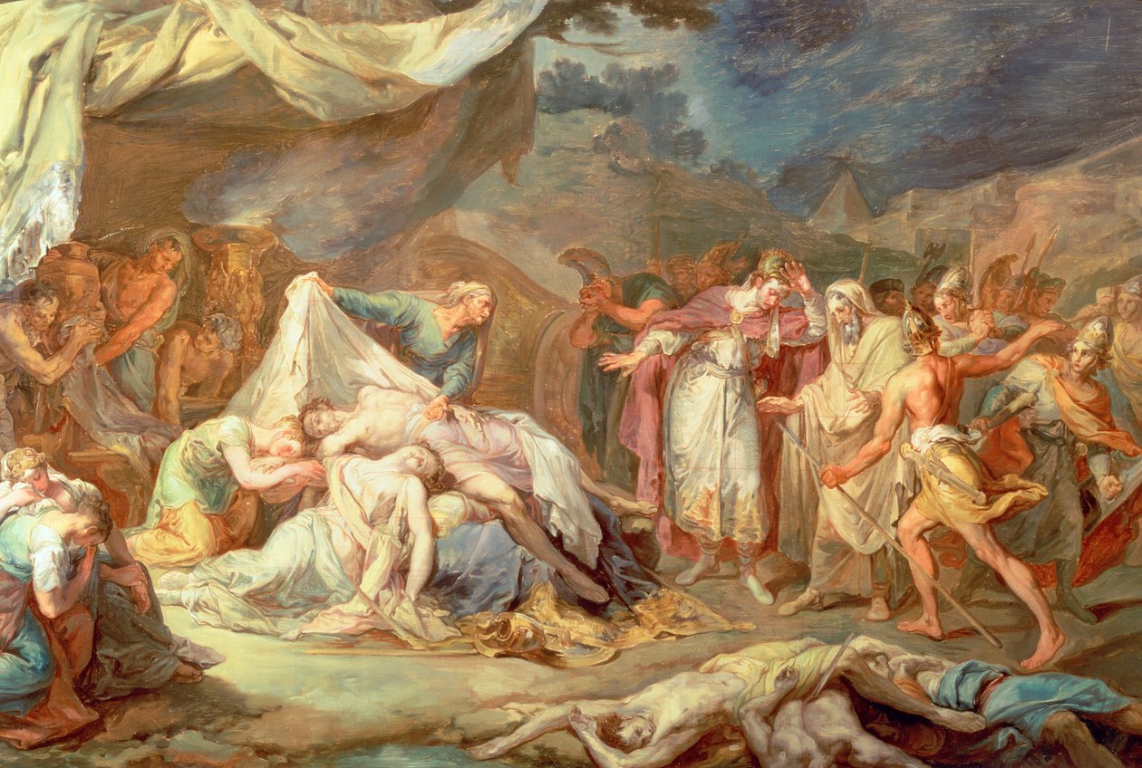Cyrus the Great Before the Bodies of Abradatus and Pantheus by Vicente Lopez y Portana