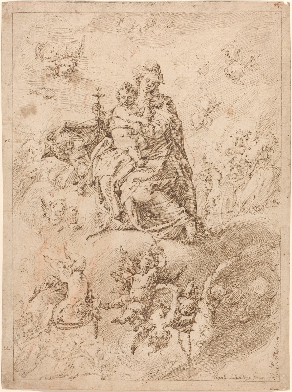 The Madonna of the Rosary by Vicente Salvador Gómez