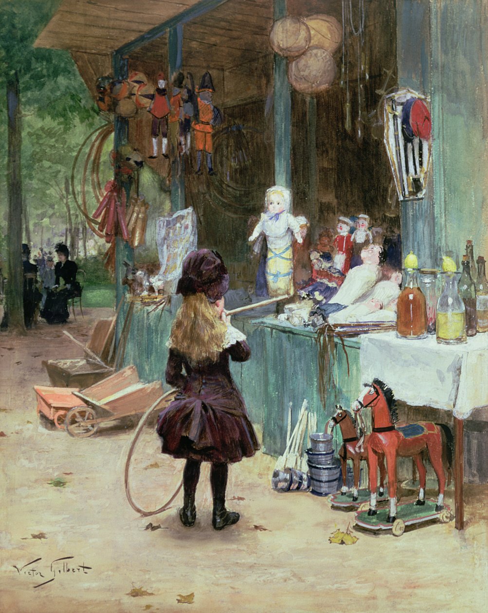At the Champs-Elysees Gardens, c.1897 by Victor Gabriel Gilbert