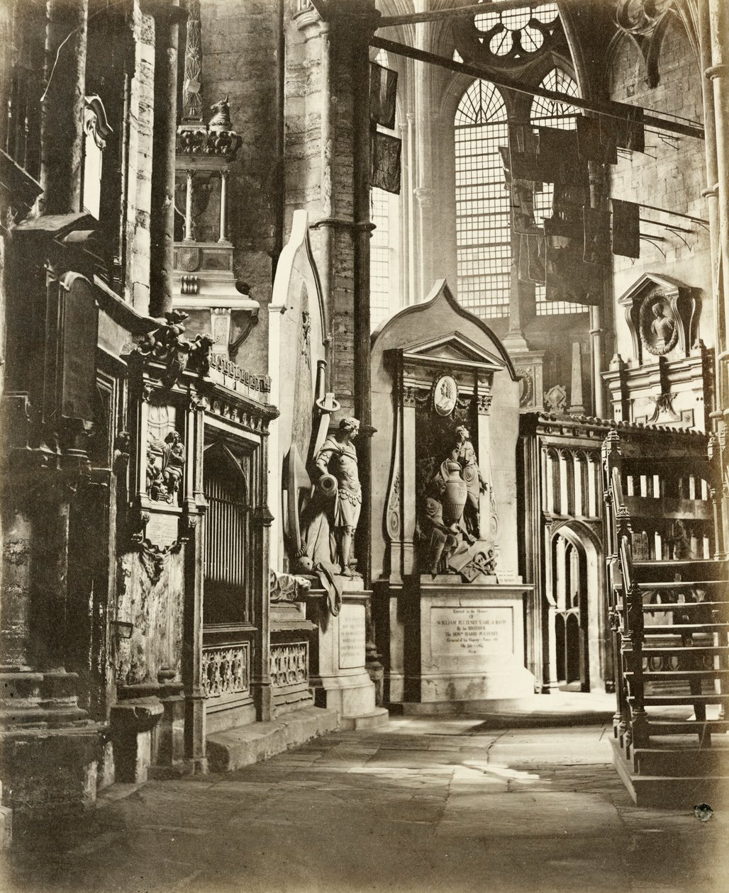 North Aisle of Westminster Abbey, London by Victor A Prout