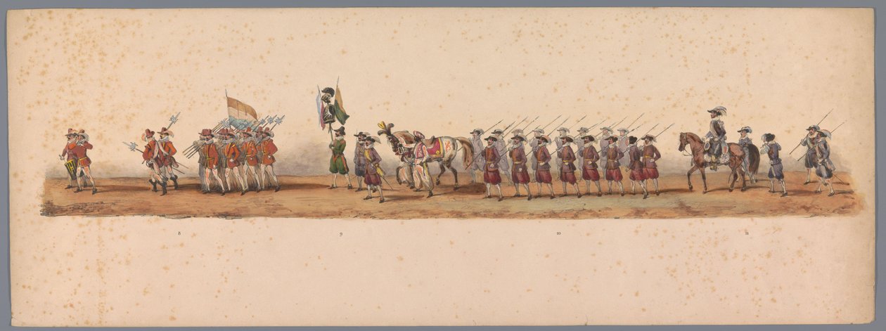 Historical procession at the second centenary of Utrecht University, 1836 (plate 3) by Victor Adam
