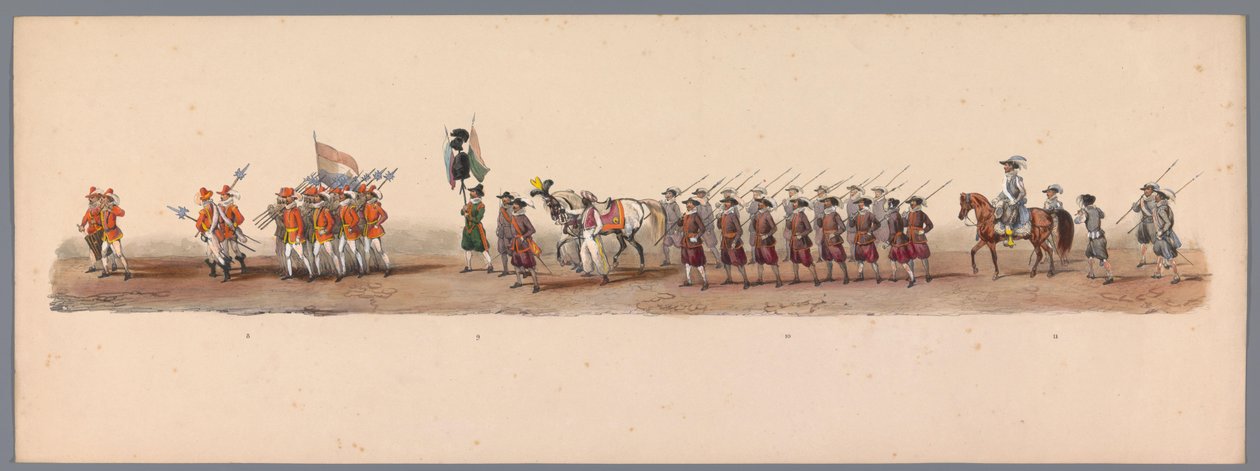 Historical Parade at the Second Centennial of Utrecht University, 1836 (Plate 3) by Victor Adam