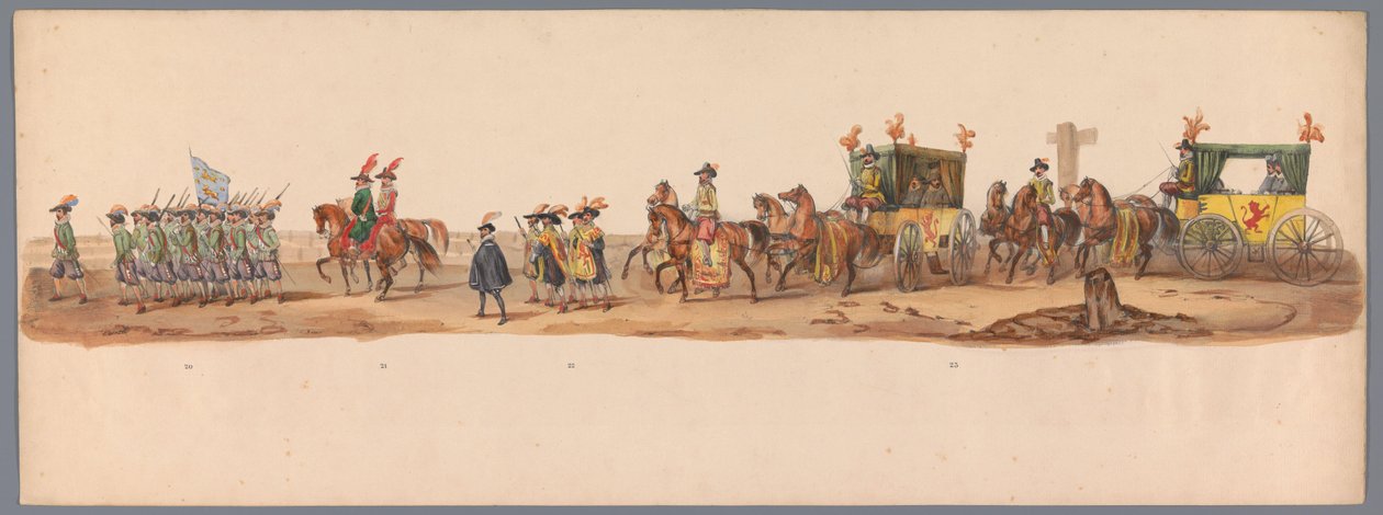 Historical Procession at the Bicentennial of Utrecht University, 1836 (Plate 6) by Victor Adam