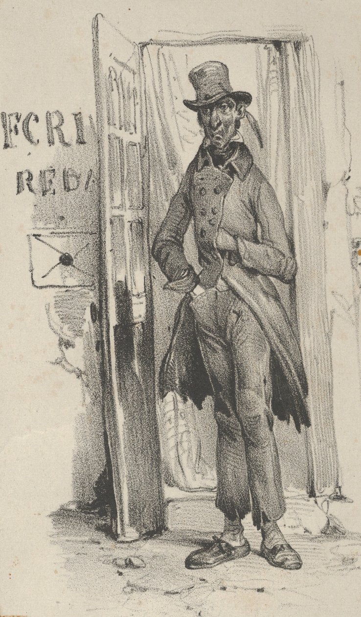 Man standing in a doorway by Victor Adam