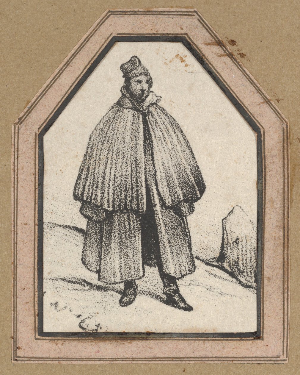 Man Wearing a Cape by Victor Adam
