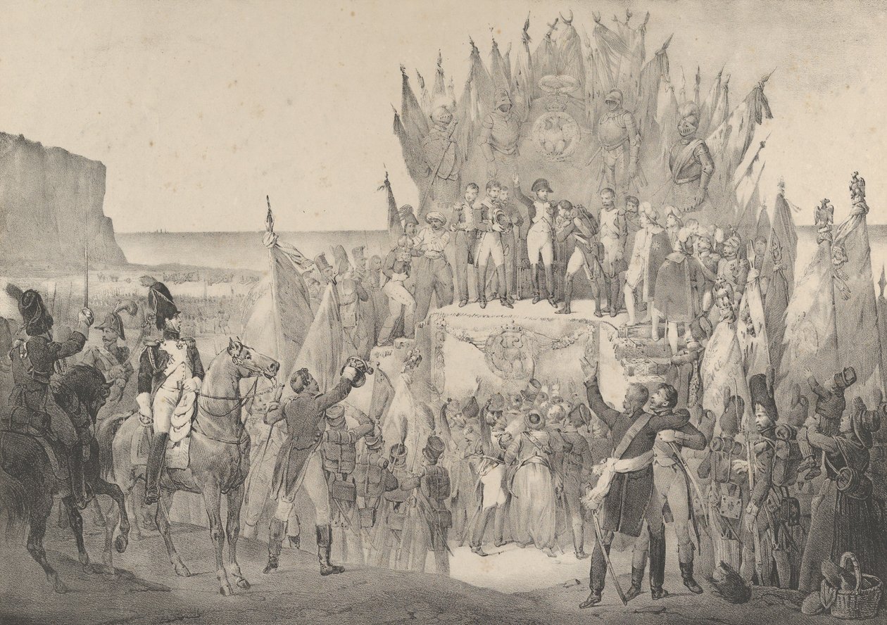 Military Festival at Boulogne with Napoleon Distributing Stars of the Legion of Honor by Victor Adam