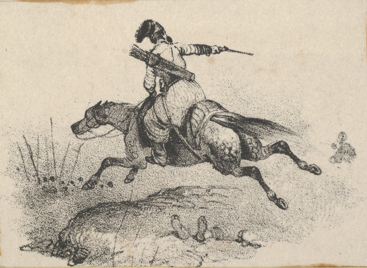 Soldier on Galloping Horse by Victor Adam