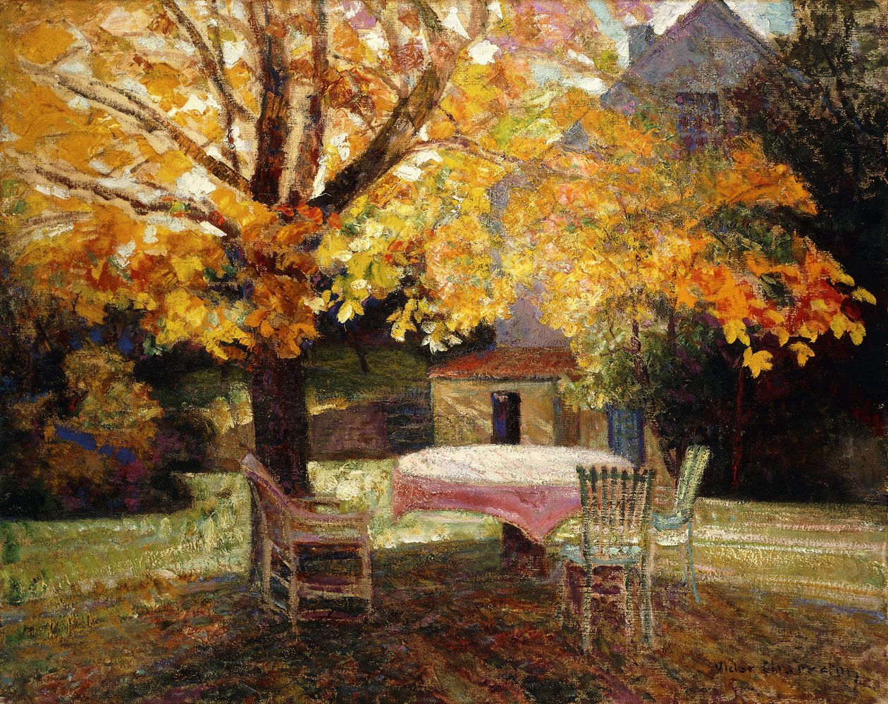 The Terrace, Autumn by Victor Charreton