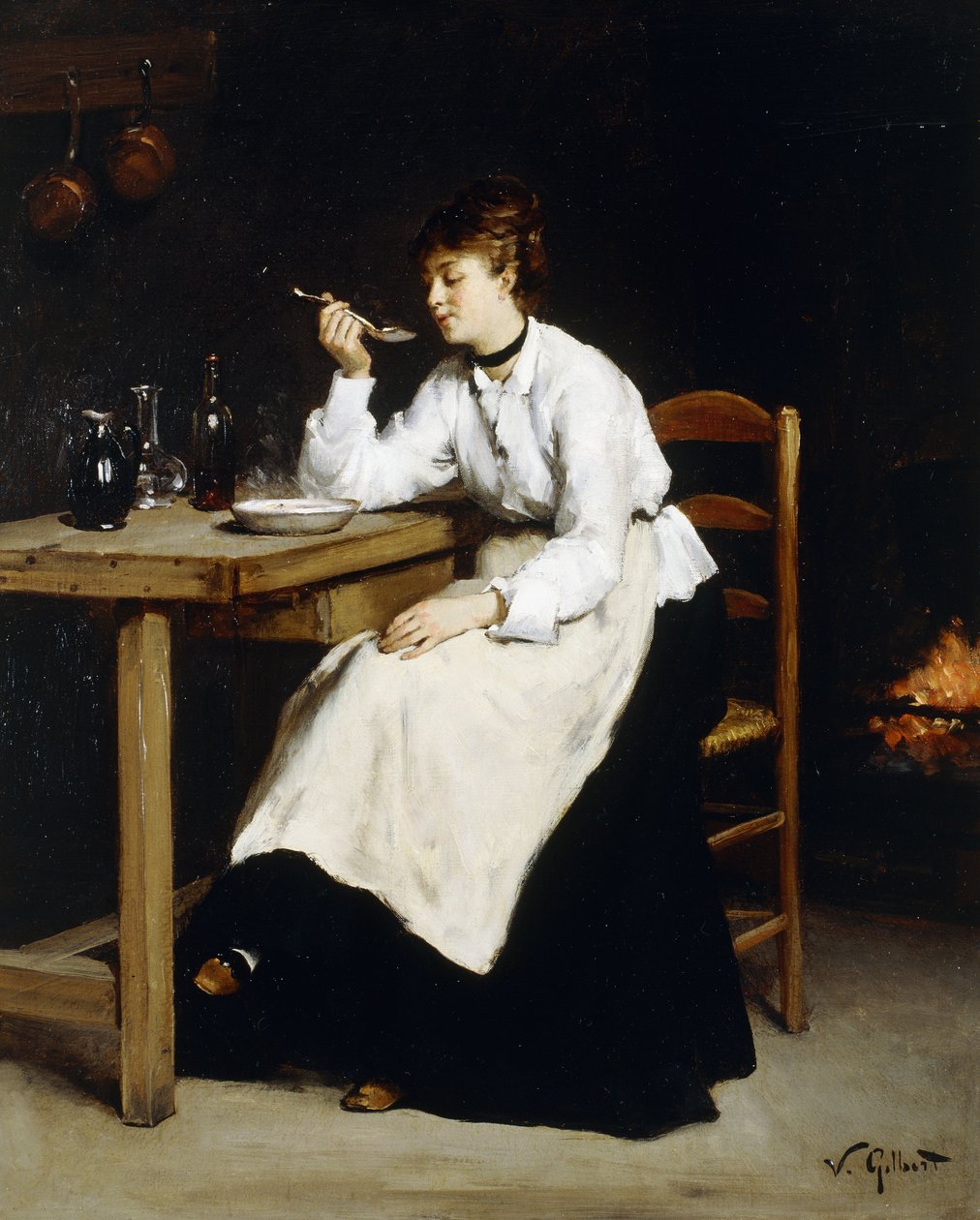 By the Fire by Victor Gabriel Gilbert