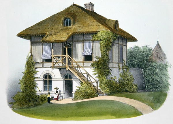 A House at Enghien, illustration from Habitations Champetres by Victor Jean Baptiste (after) Petit