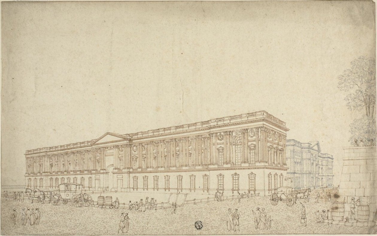 The Colonnade of the Louvre by Victor Jean Nicolle
