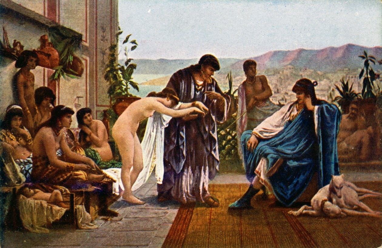 Slave Trader in Ancient Rome (Illustration) by Victor Julien Giraud