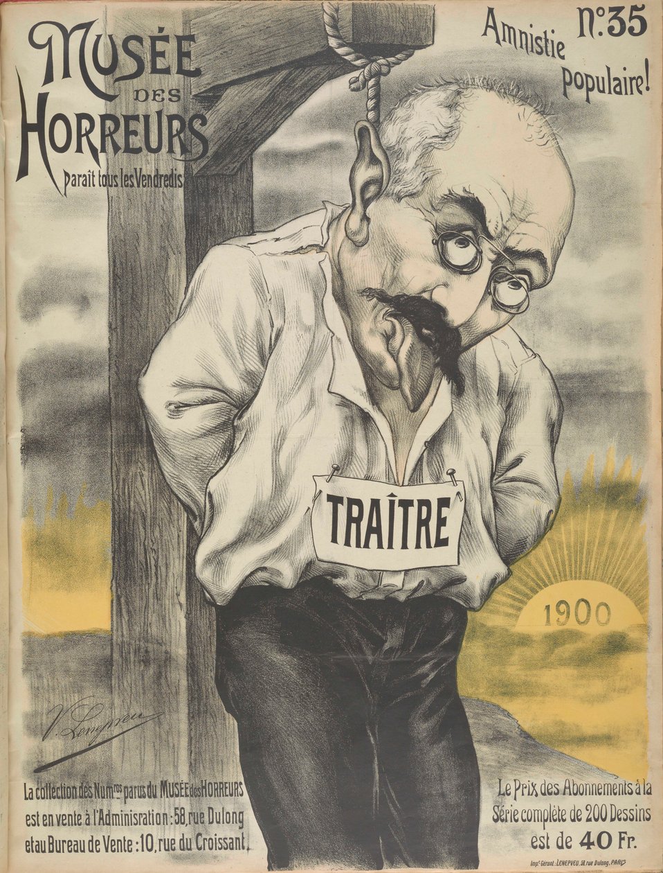 Musée des Horreurs Gallery of Horrors: Alfred Dreyfus by Victor Lenepveu