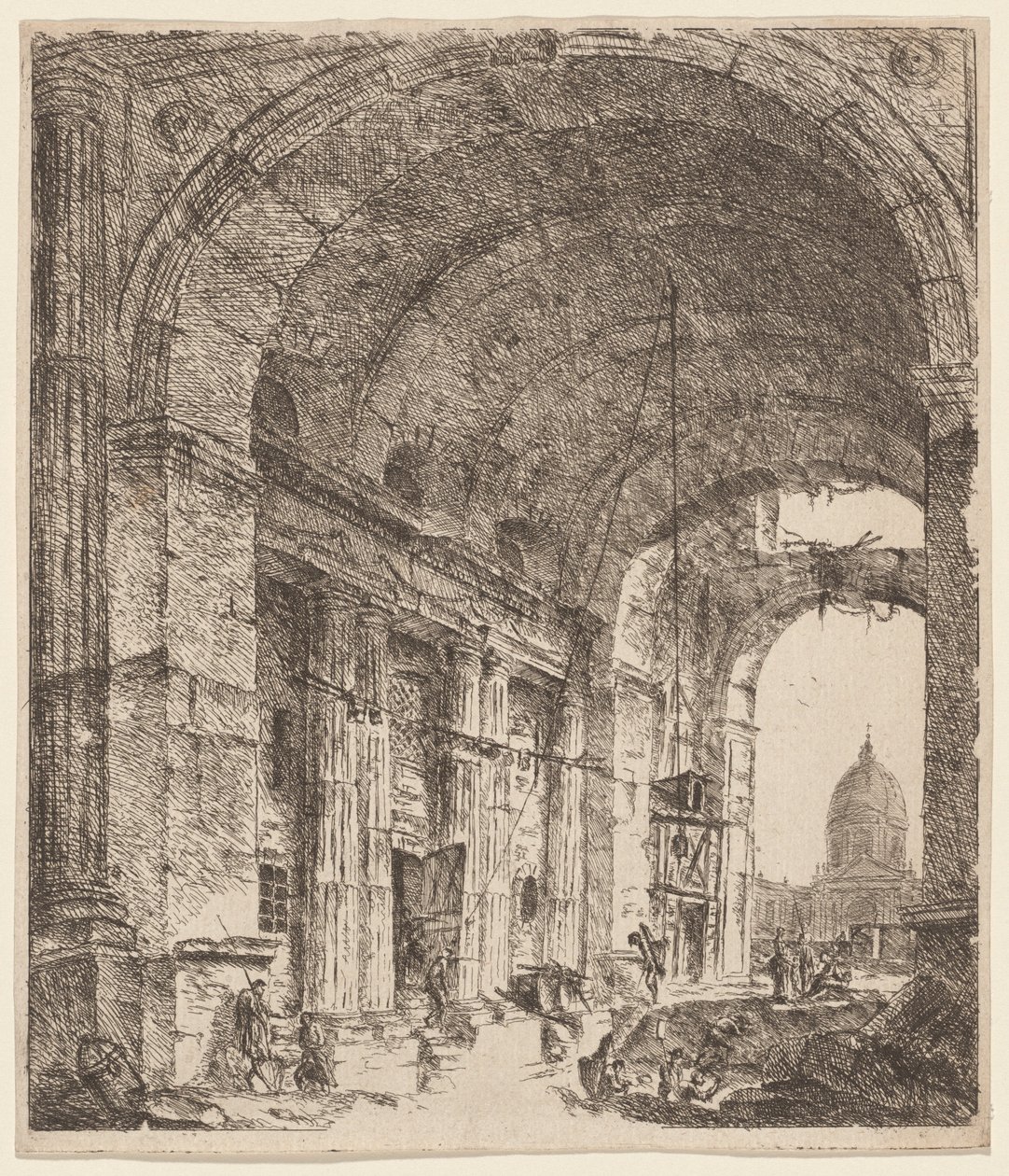 A Ruined Vault with a Vista of Saint Peter’s by Victor Louis