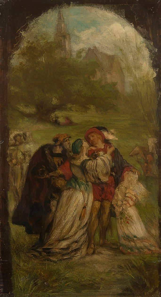 Knight Hartmut von Kronberg Bids Farewell to His Relatives by Victor Müller